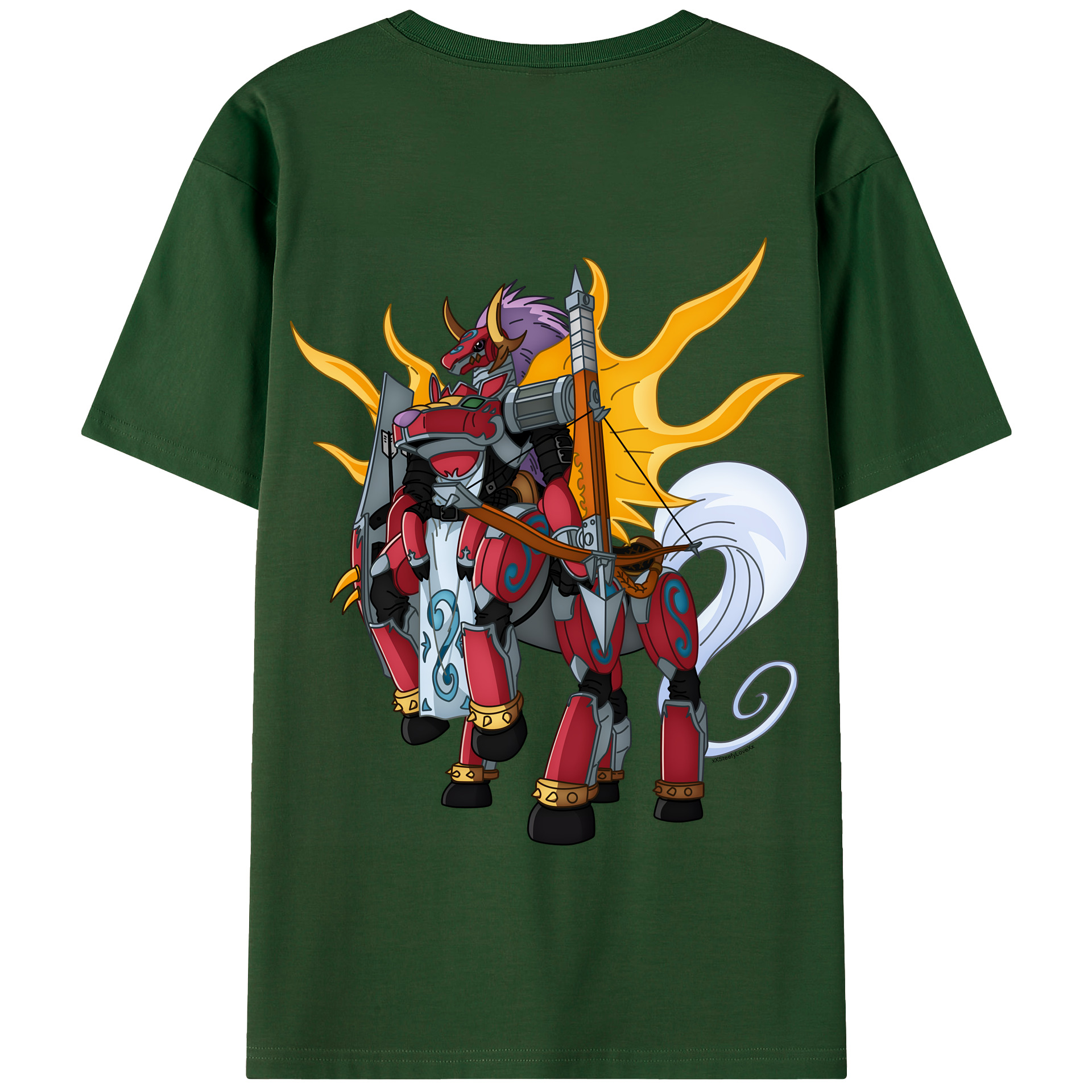（画像用） Digimon デジタルモンスター/デジモン 綿100％半袖Tシャツ（背面プリント）